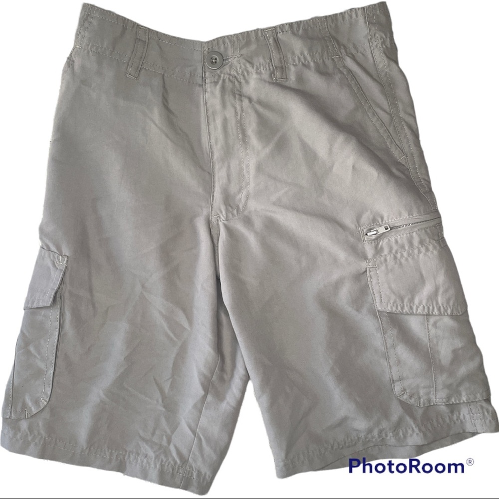 Burnside boys tan cargo shorts size 10/12